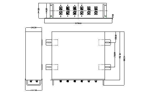 Dibujo de esquema de POI de 8 entrada 4 salida